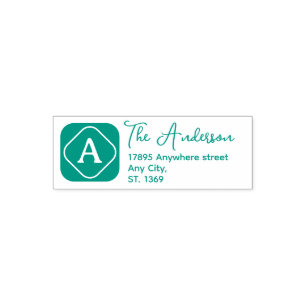 Self Inking Return Address Stamp with monogram
