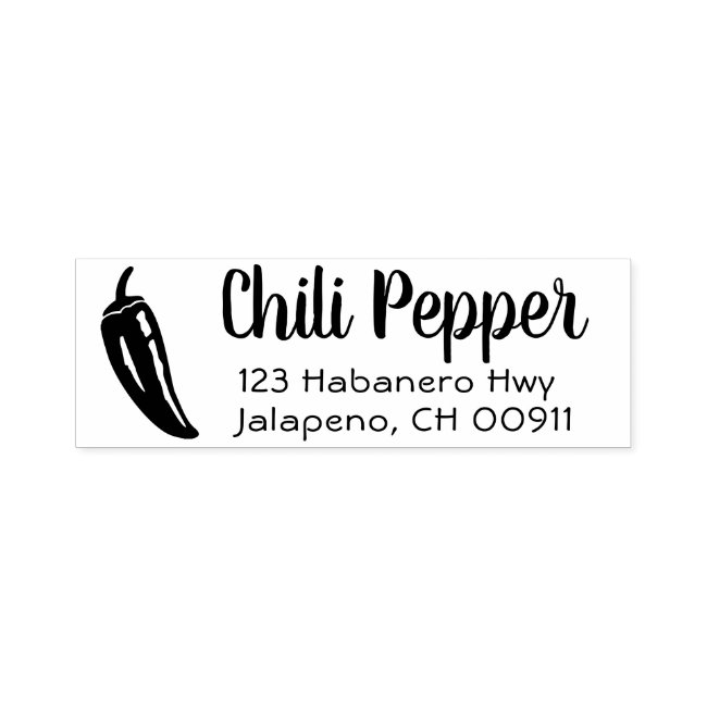 Self Inking Return Address Stamper Chili Pepper