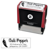 Self Inking Return Address Stamper Chili Pepper Self-inking Stamp (In Situ)