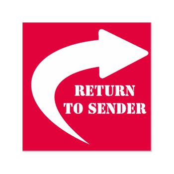 Self Inking Return To Sender Stamp Arrow In Square by alinaspencil at Zazzle