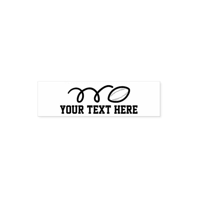 Self inking rugby ball stamp for kid's school book (Design)