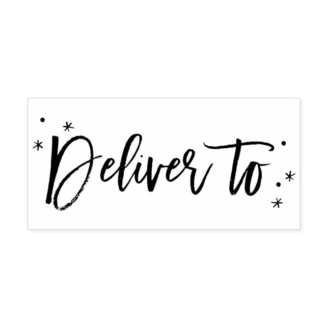 Self inking stamp "deliver to" (Design)