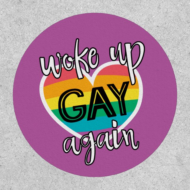 Self-ironic LGBTQ Pride rainbow flag fun Patch (Front)