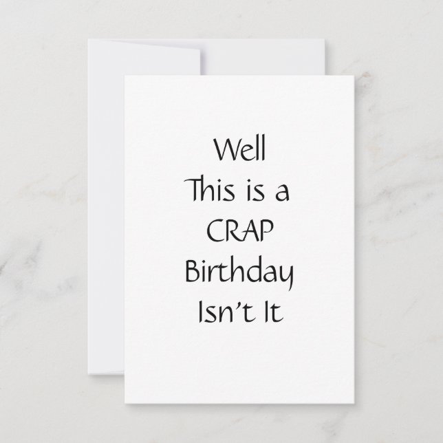 Self Isolating Birthday Card Crap Funny Hilarious (Front)