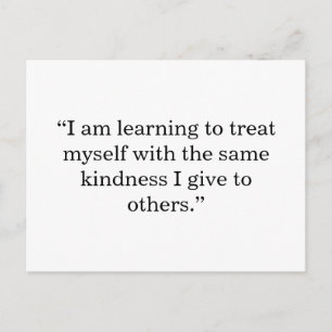 Self‑Love Affirmation Postcard Minimalist Positi