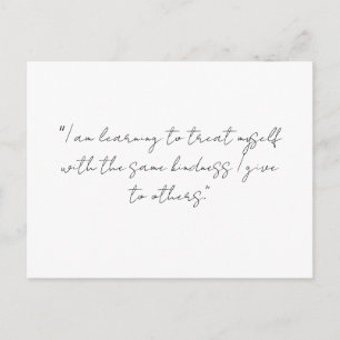 Self‑Love Affirmation Postcard   Minimalist Positi