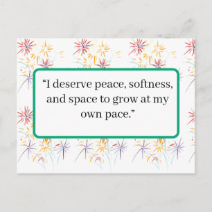 Self‑Love Affirmation Postcard Minimalist Positi