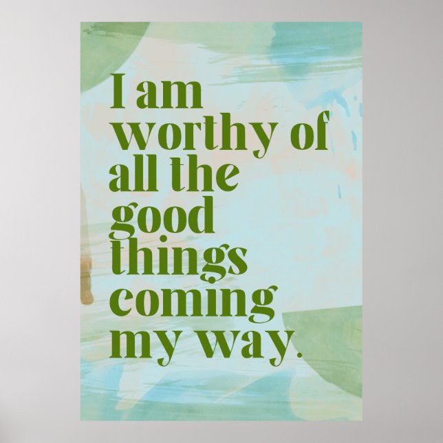 Self Love Affirmation Poster (Front)