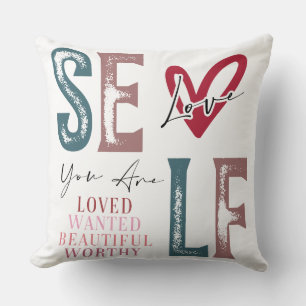 Self Love Affirmation Throw Pillow