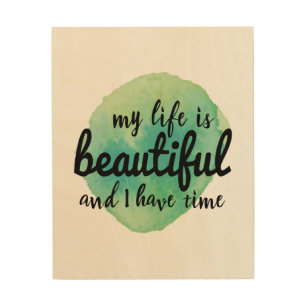self love affirmations for life acceptance wood wall art