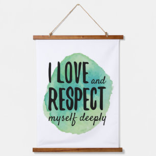 self love affirmations for self care hanging tapestry
