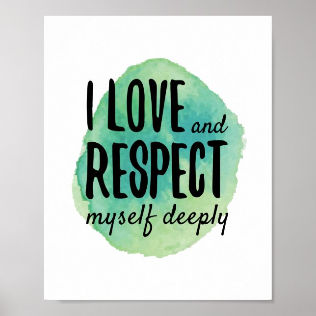 self love affirmations for self care poster (Front)