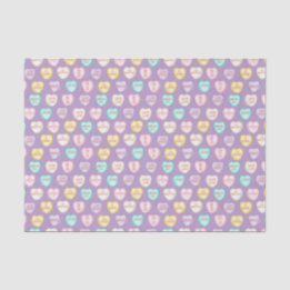 Self Love Candy Hearts - Purple Tissue Paper