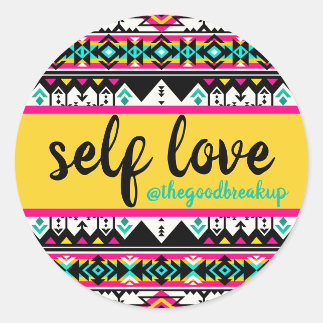 Self Love Classic Round Sticker (Front)
