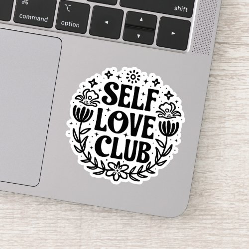 Self love club aesthetic sticker