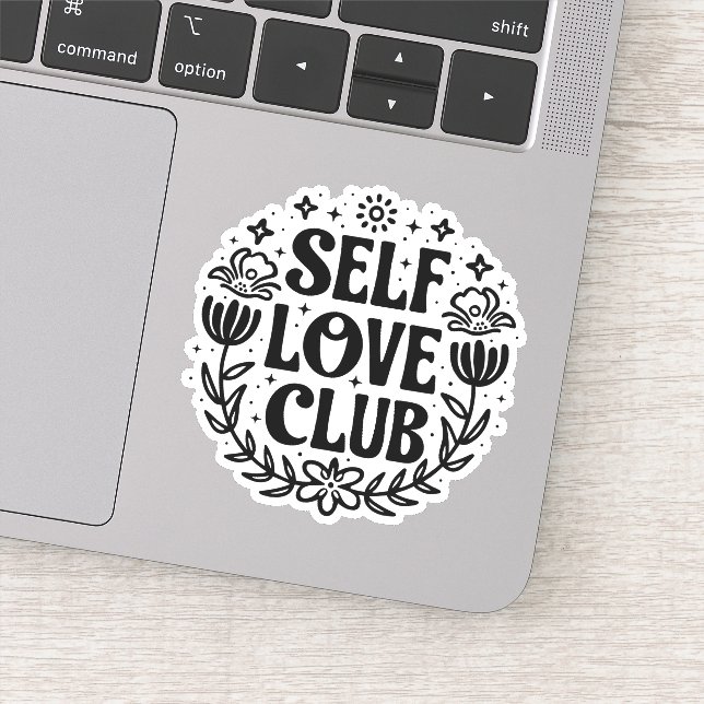 Self love club aesthetic sticker (Detail)