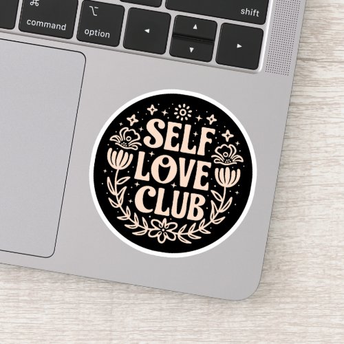 Self love club aesthetic sticker
