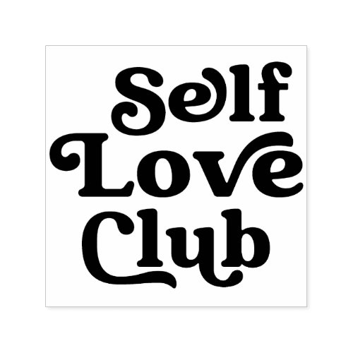Self Love Club Minimal Black White Self_inking Stamp