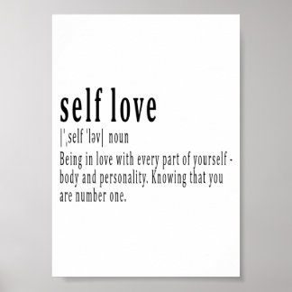 Self love definition poster print, new home, birth