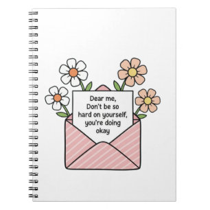  Self Love Floral Envelope Quote Illustration  Notebook