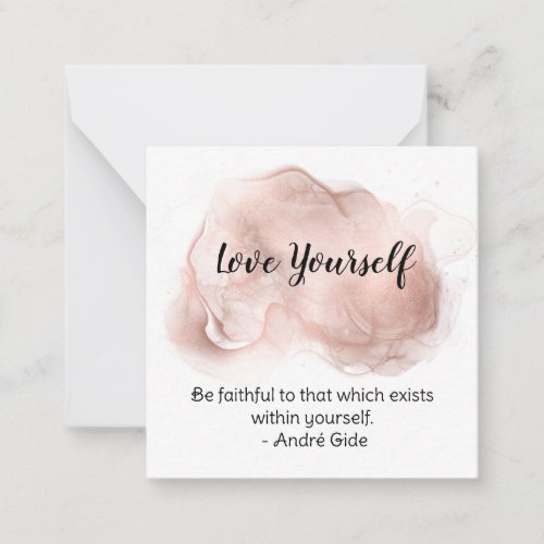  Self Love Inpiration AP62 Flat Note Card