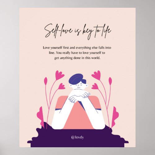 Self_love is key to life poster