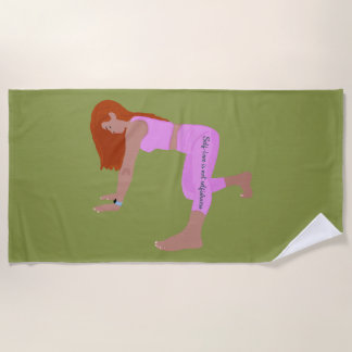 Self love is not selfishness, motivational quote beach towel