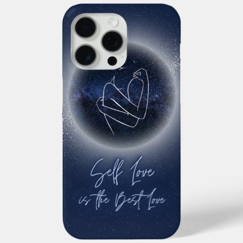 Self Love is the Best Love Navy Galaxy iPhone 15 Pro Max Case