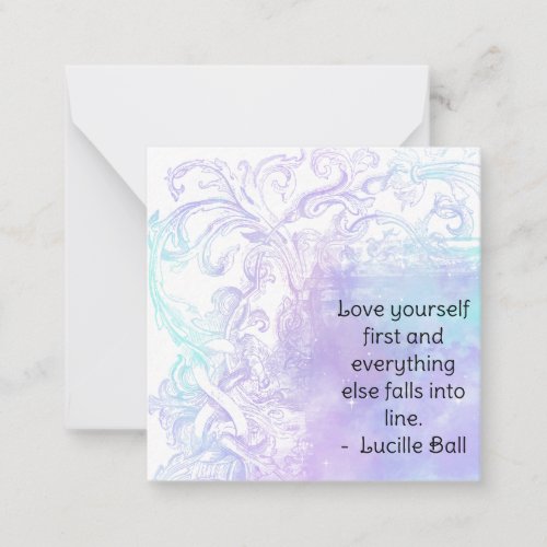  Self Love Lucille Ball AP62 Flat Note Card