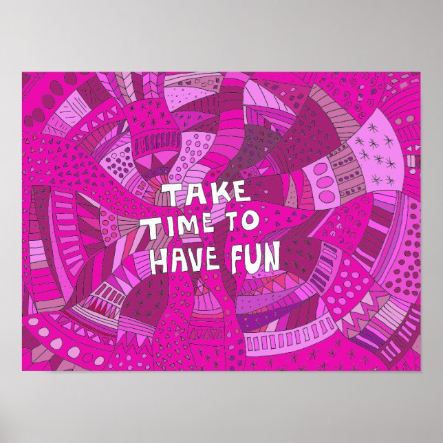 Self Love mental health wellbeing cerise Poster (Front)