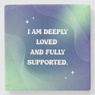 Self Love, Motivational, Inspirational Quote Stone Coaster