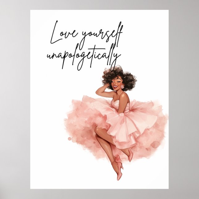 Self Love Motivational Quote Affirmation  Poster (Front)