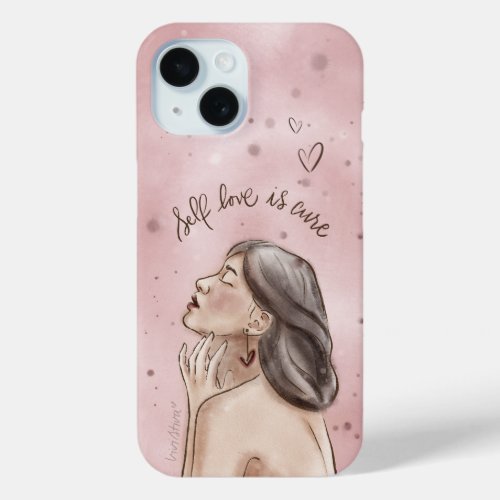 Self Love Phone Case  Girl in Pink