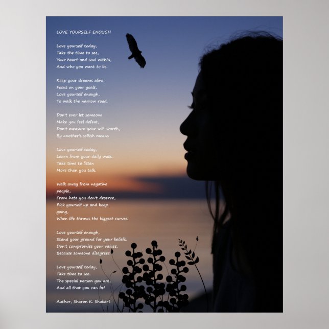 Self Love Poetry Art Print (Front)