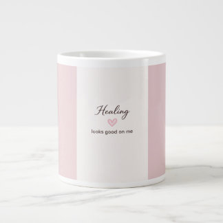 Self Love Quote Healing Looks Good On Me Minimal D Giant Coffee Mug