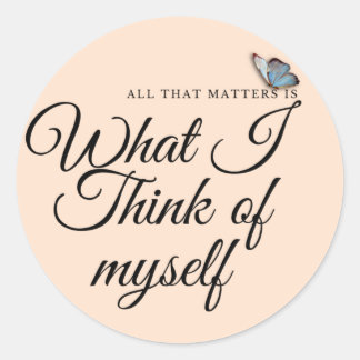 self love self care quotes Classic Round Sticker