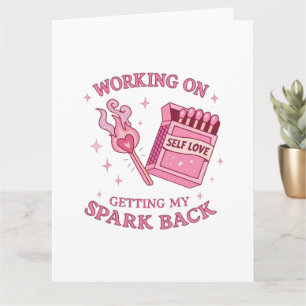 Self Love Spark Pink Matchbook Empowerment Card