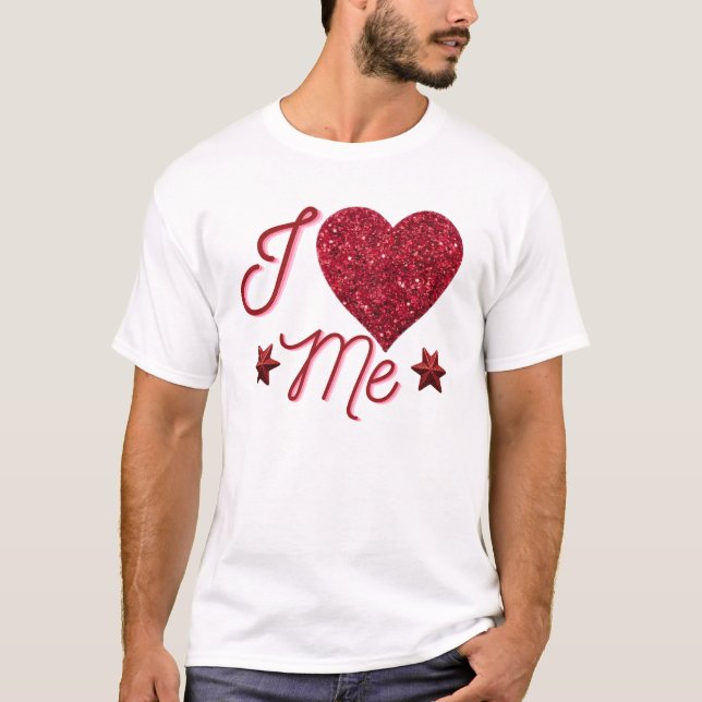 Self Love Valentine Quote Minimal Design T-Shirt (Front)