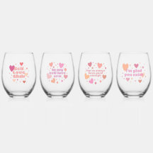 Self Love Wine Glasses Set of 4