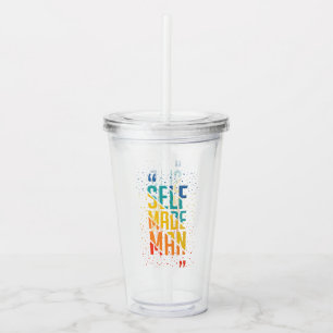 Self Made Man – LGBTQ+ Trans Pride Acrylic Tumbler
