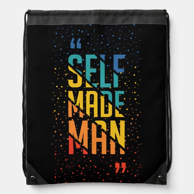Self Made Man – LGBTQ+ Trans Pride Drawstring Bag (Front)