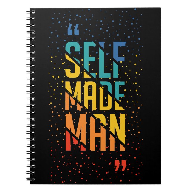 Self Made Man – LGBTQ+ Trans Pride Notebook (Front)