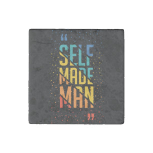 Self Made Man – LGBTQ+ Trans Pride Stone Magnet