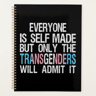 Self Made Transgender Man LGBT Trans Flag FTM Planner