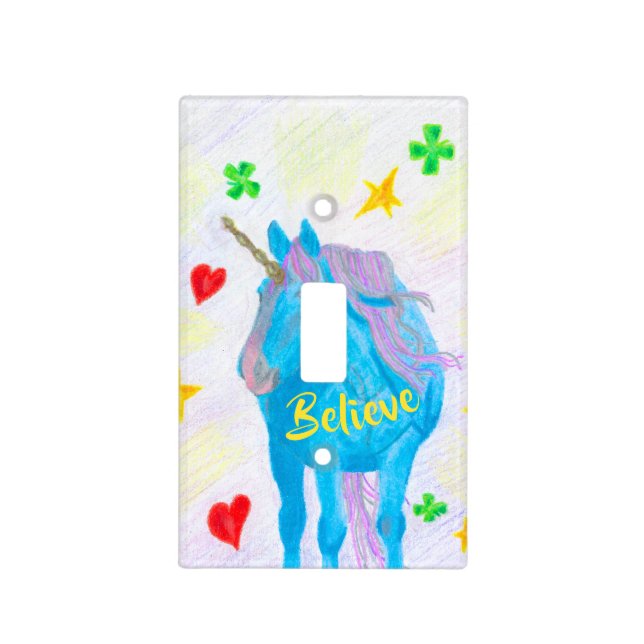 Self-Made Unicorn Inspirational Light Switch Cover (Front)