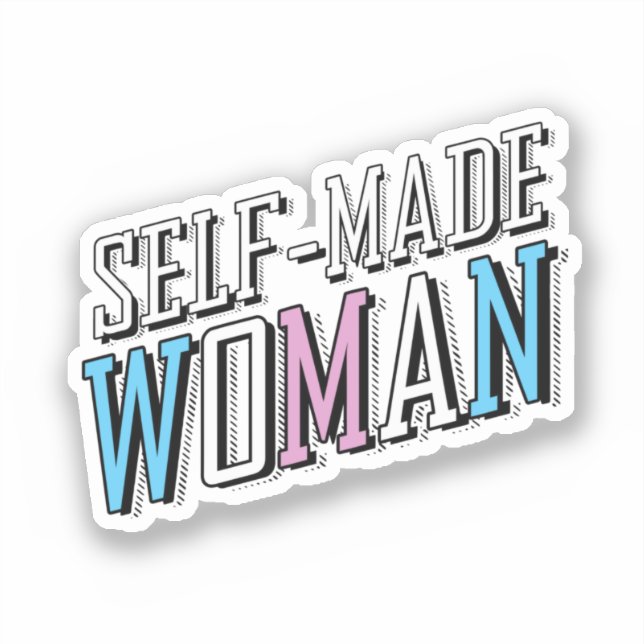 Self-Made Woman Sticker (Front)