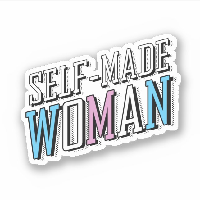 Self-Made Woman Sticker (Front)