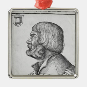 Self portrait, 1527 metal ornament