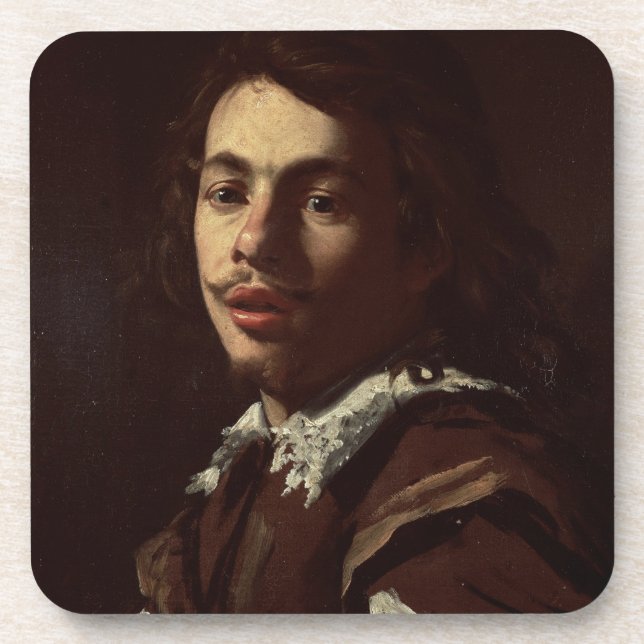 Self Portrait, 1620 (oil on canvas) Beverage Coaster (Front)