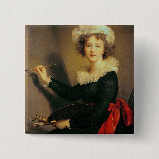 Self Portrait, 1790 (oil on canvas) Pinback Button (Front)